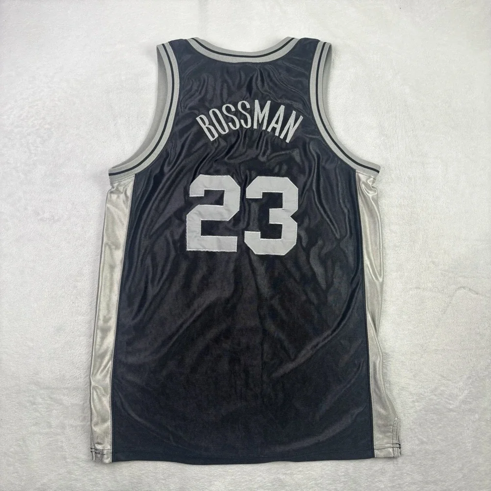 VTG Nike Georgetown Hoyas Bossman Black Jersey Men's Medium Distressed